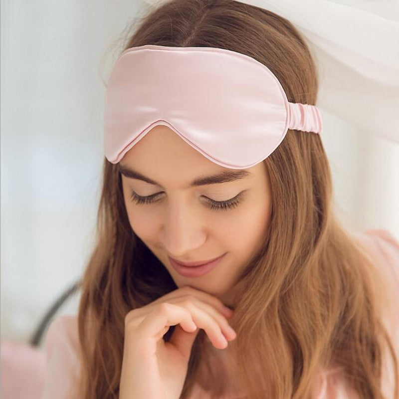 Silk Sleep Eye Mask 19 Momme Mulberry Sleeping Cover Eyepatch Blindfolds Insomnia Caring Sleep Shield Light Goggles Quality